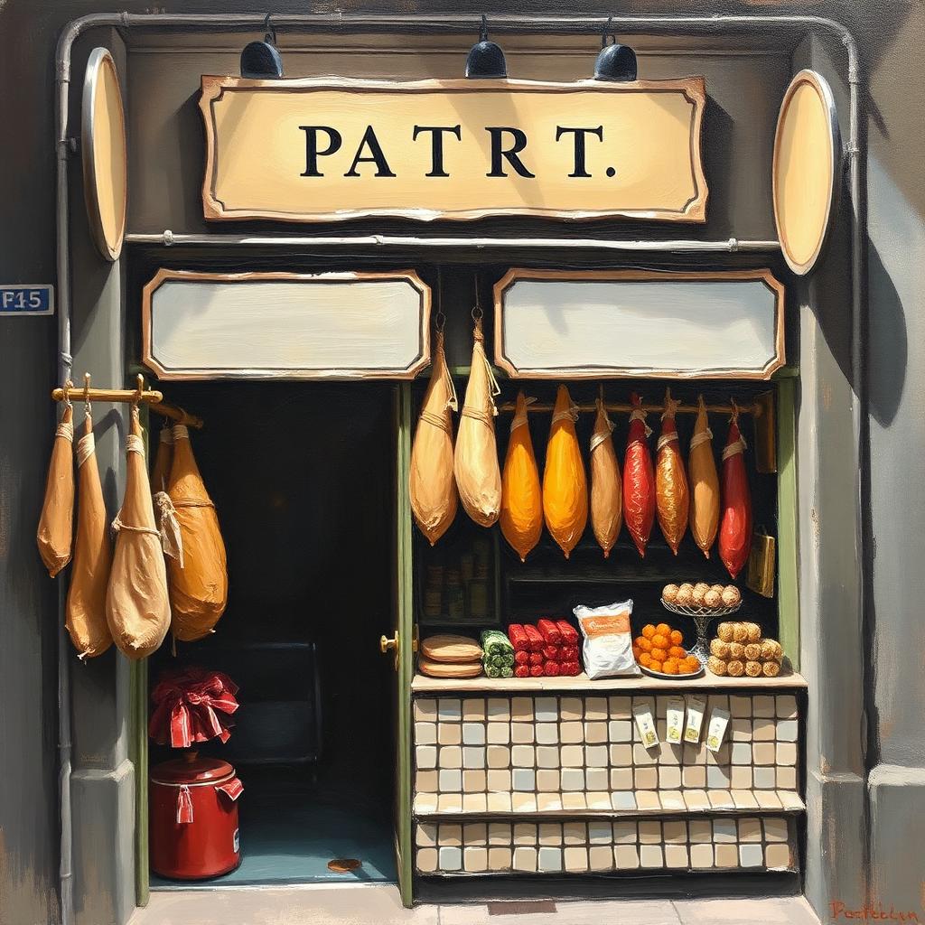 Illustration peinte — Boucheries-charcuteries